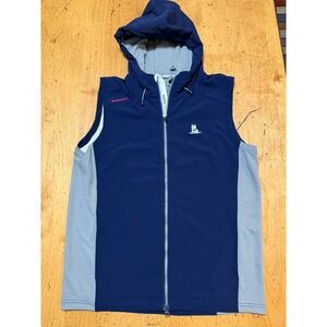 Zero Restriction Vest Mens Medium Navy Hooded Full Zip Arcola Country Club